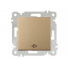 Выключатель промежуточный многопозиционный (скрытый, без рамки, пруж. зажим) золото, RITA, MUTLUSAN