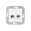 Розетка 2-ая компьютерная (скрытая) белая, Уют, Bylectrica