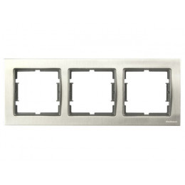 Рамка 3-ая горизонтальная нержавейка ELITRA, MUTLUSAN