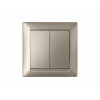 Выключатель 2 клав. (cкрытый, 10А) шампань, Стиль, Bylectrica