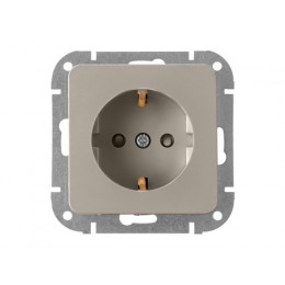 Розетка 1-ая (скрытая, с/з) песочная, Astrum, BYLECTRICA