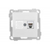 Розетка телефонная 1хRJ12 белая, ELITRA, MUTLUSAN