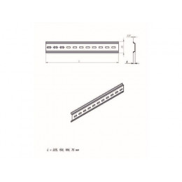 DIN-рейка (22,5см) оцинкованная Юпитер