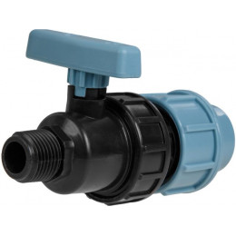 Кран шар. ПЭ 20 х 1/2" нар., AV Engineering