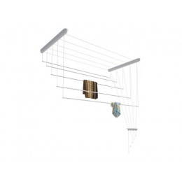 Сушилка для белья потолочная стальная 2,0 м, 5 стержней, белая, ЛИАНА