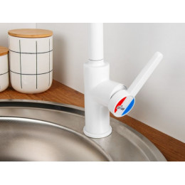 Смеситель для кухни (Lt) D35, серия Lotus белый, a-five