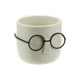 Кашпо СТИВ D115мм со вставкой (желтый) IDEA