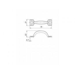 Ручка-скоба 40 мм цельнотянутая, белая STARFIX