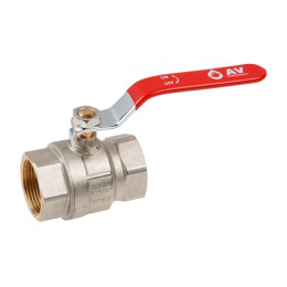 Кран шаровый 1 1/4" вн.-вн. ручка PN25, AV Engineering