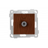 Розетка телевиз. 1-ая (скрытая, без рамки, с/з, 11dB, переходная) орех, RITA, MUTLUSAN