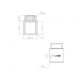 Удлинитель 1" вн.-нар. х 40 мм, AV Engineering (инд. упак.)