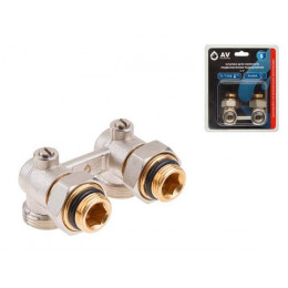Клапан угловой шаровый 3/4" нар. для радиатора (мультифлекс), AV Engineering (инд. упак.)