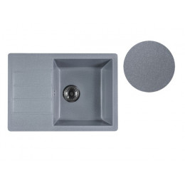 Мойка кухонная из искусственного камня MISTA серебро 615х440 мм, AV Engineering