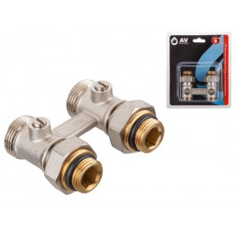 Клапан прямой шаровый 3/4" нар. для радиатора (мультифлекс), AV Engineering (инд. упак.)