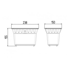 Корзина дождеприемника с ручкой (черный), Ecoteck, РБ