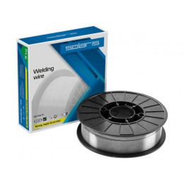 Проволока сварочная FLUX E71T-GS ф0,8мм (сварка без газа) (катушка 5кг) SOLARIS