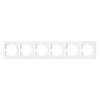 Рамка 6-местная белая, Стиль, Bylectrica