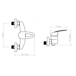 Смеситель для душа D35-A, серия 260, ECONOCE