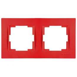 Рамка 2-ая горизонтальная красная, RITA, MUTLUSAN