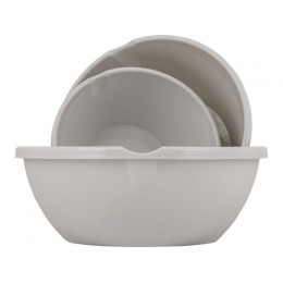 Набор мисок с крышками, 3 шт., Helsinki, пепельный жемчуг, PLAST TEAM