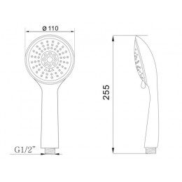 Душевая лейка, 3-функц. AVSSS-025 AV Engineering