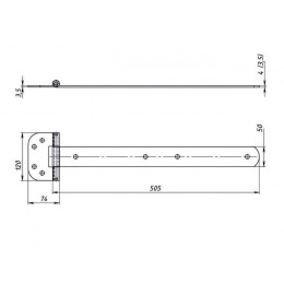 Петля-стрела 500 мм, б/п STARFIX
