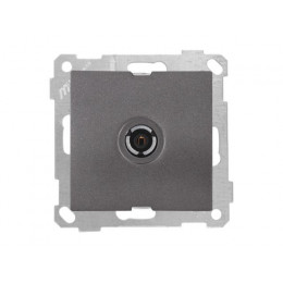 Розетка телевиз. 1-ая (с/з, 11dB, переходная) дымчатая, ELITRA, MUTLUSAN