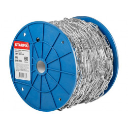 Цепь сварная длиннозвенная, оцинк. М3 DIN 763 (бухта 60 м) STARFIX