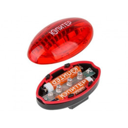 Фонарь велосипедный (габарит задний) светодиодный 5LED 2xAAА ЮПИТЕР