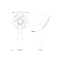 Душевая лейка, 3-функц. AVSSS-021 AV Engineering