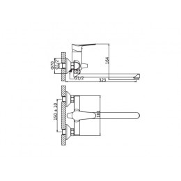 Смеситель для ванны (Lt) D35, серия LAW AV Engineering