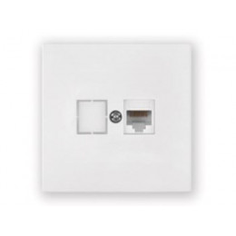 Розетка 1-ая телефонная (скрытая) белая, Carre, BYLECTRICA