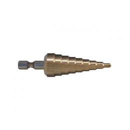 Сверло ступенчатое HSS-TiN с прямым желобком, 4-20, 1/4"