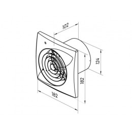 Вентилятор вытяжной накладной Opal 125 ZERNBERG