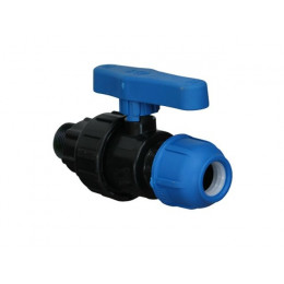 Кран шар. ПЭ 20 х 1/2" нар., РТП