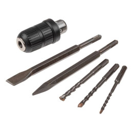 Перфоратор WORTEX RH 2829 в чем. + (2 зубила, 3 сверла) 900 Вт, 3.2 Дж, 28 мм, 4 режима, SDS-plus, Б