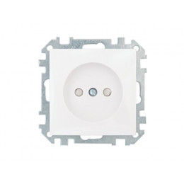 Розетка 1-ая (скрытая, б/з, з/ш) белая, Стиль, Bylectrica