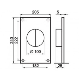 Пластина воздуховода 1501 круглых каналов d=100мм с обр. клапаном ZERNBERG