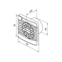 Вентилятор вытяжной накладной Oniks 100 ZERNBERG