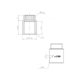Удлинитель 1" вн.-нар. х 40 мм усиленный ХРОМ, AV Engineering (инд. упак.)