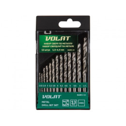 Набор сверл по мет. 13шт 1.5-6.5мм HSS ВОЛАТ