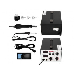 Станция паяльная 2 в 1 паяльник+термофен с цифровым дисплеем, 100-480 °С REXANT