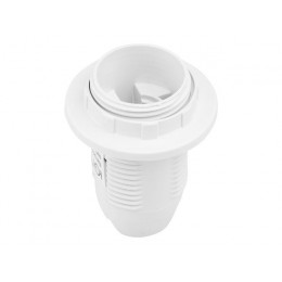 Патрон Е14 термостойкий пластик с кольцом, белый Юпитер