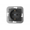Розетка 1-ая (скрытая, с/з, з/ш) графит, Уют, Bylectrica