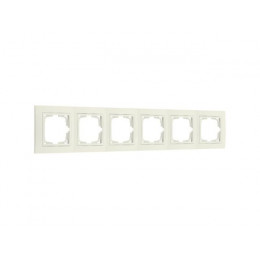 Рамка 6-местная бежевая, Уют, BYLECTRICA