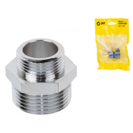 Ниппель ред. 1" нар. х 3/4" нар. ХРОМ, AV Engineering (инд. упак.)