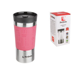 Термокружка, 380 мл, нержавеющая сталь, pink, PERFECTO LINEA