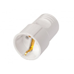 Розетка 1-ая переносная (с/з, 16А, 250В) белая, BYLECTRICA