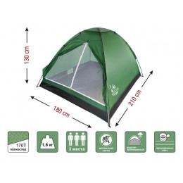Палатка Coyote-3 (Койот-3), зеленая, ARIZONE