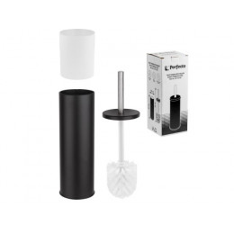 Ершик с подставкой, черный, нержавеющая сталь, PERFECTO LINEA